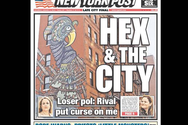 The understated cover of today's NY Post